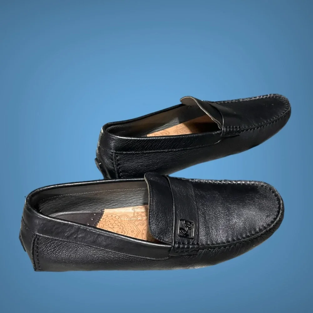 Robert Graham Grapewin RG5312S Mens Black Driving Loafers,‎ Moccasin Shoes 8 - Picture 4 of 9